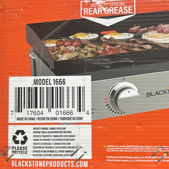 Blackstone Other - Blackstone Orange Griddle with Silver Accents